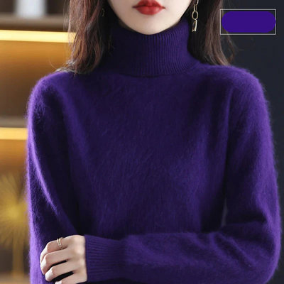 Josie | Damen Schwarz Rollkragenpullover | Strick