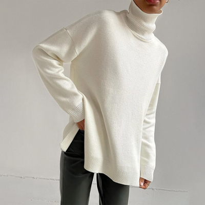 Kassidy | Damen Schwarz Rollkragenpullover | Strick