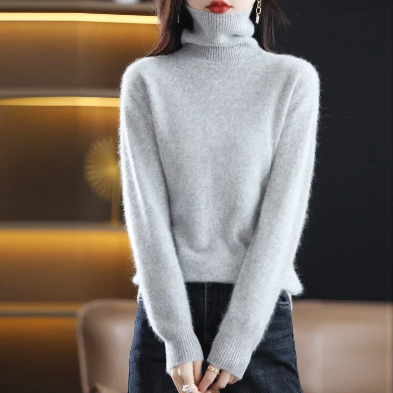 Josie | Damen Schwarz Rollkragenpullover | Strick