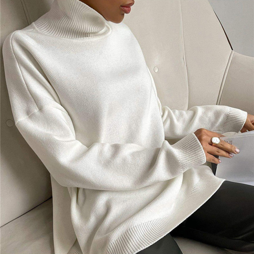 Kassidy | Damen Schwarz Rollkragenpullover | Strick