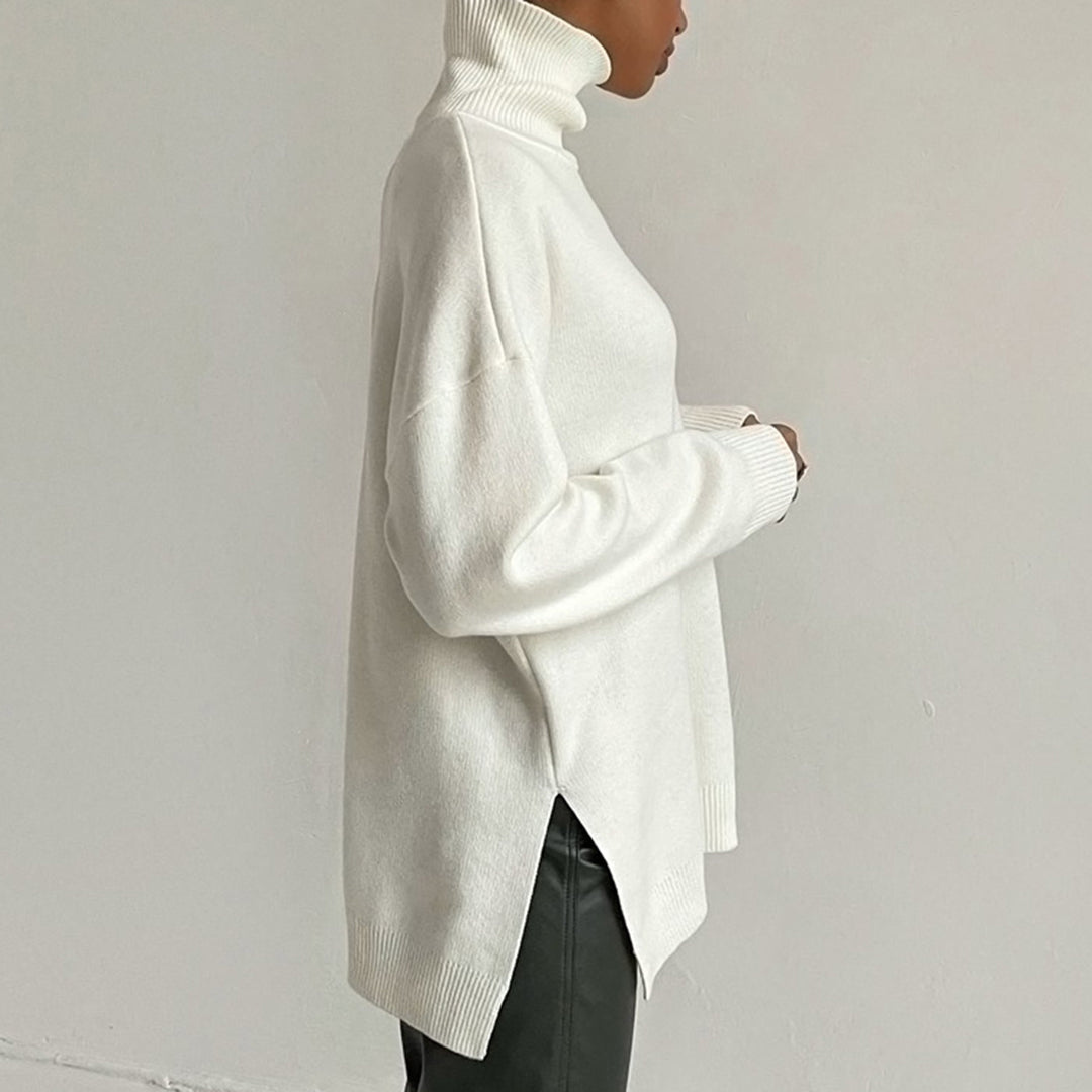 Kassidy | Damen Schwarz Rollkragenpullover | Strick