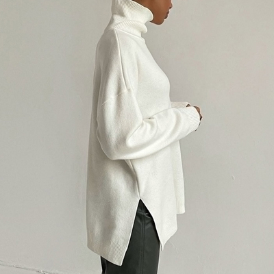 Kassidy | Damen Schwarz Rollkragenpullover | Strick