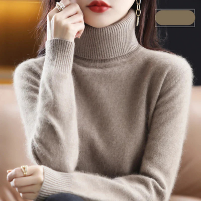 Josie | Damen Schwarz Rollkragenpullover | Strick