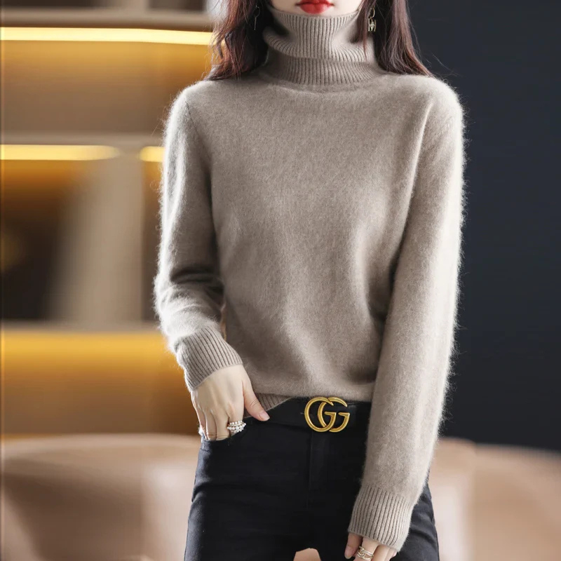 Josie | Damen Schwarz Rollkragenpullover | Strick