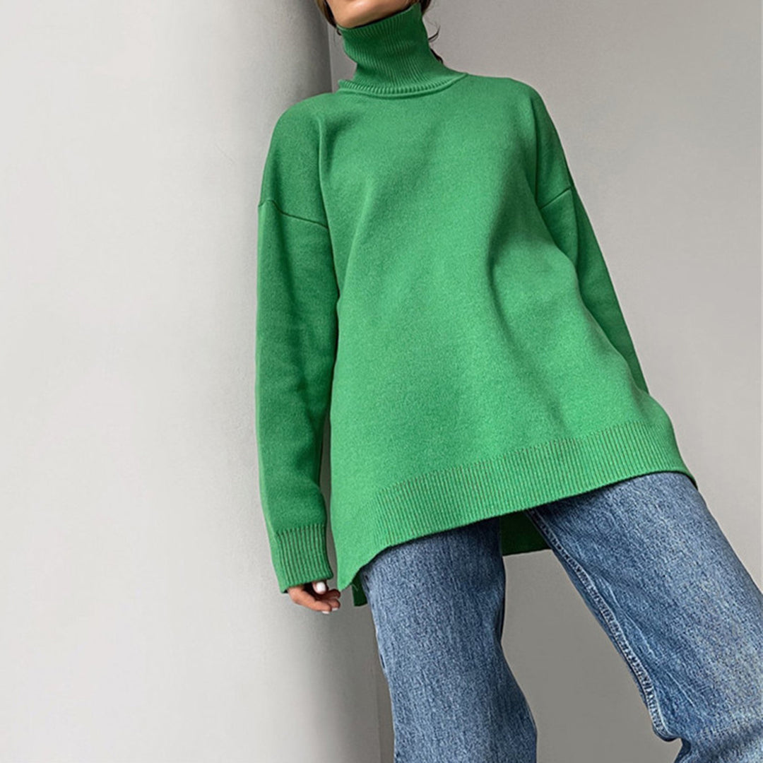 Kassidy | Damen Schwarz Rollkragenpullover | Strick