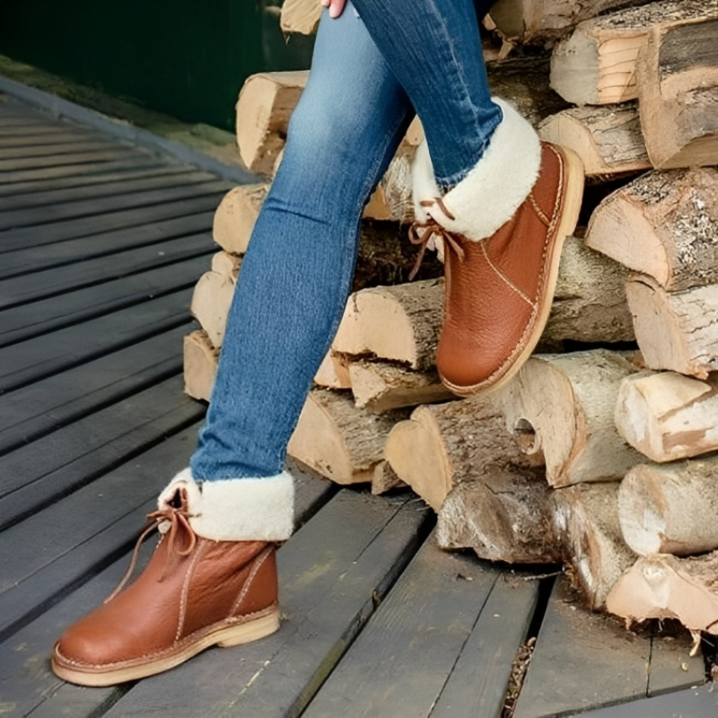 Kara | Damen Stiefeletten Schwarz | Gefütterte