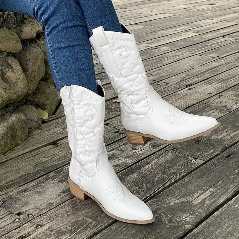 Kamila | Damen Western Cowboystiefel | Schwarz