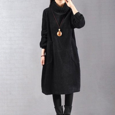 Loretta | Winterkleid Langarm | Midi
