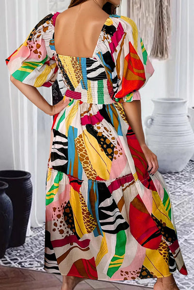 Zoraya | Boho Maxikleid mit Print