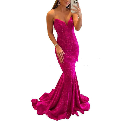 Adele – Funkelndes Abendkleid für Frauen mit sexy langen Promi-Partykleidern