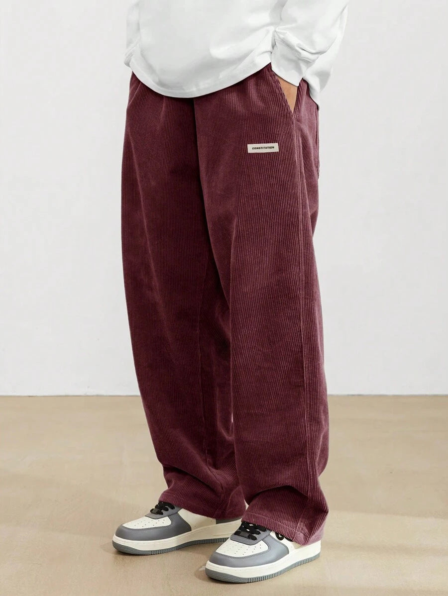 Albert – Lässige Weite Hose mit Drapierung für Herbst und Winter