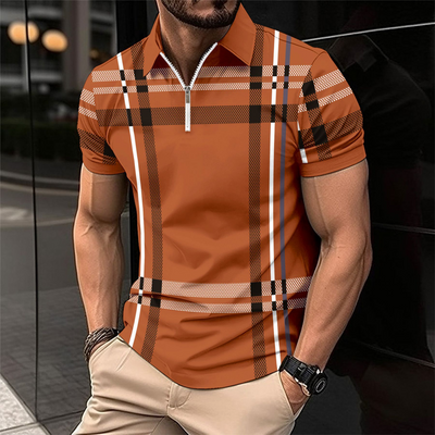 Alden | Herren Kurzarm Poloshirt | Gestreiftes