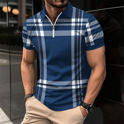 Alden | Herren Kurzarm Poloshirt | Gestreiftes