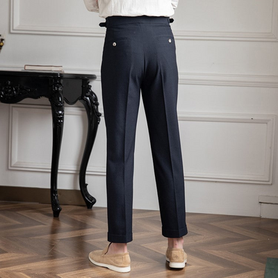 Adriel | Herren High Waist Hose | Schwarz