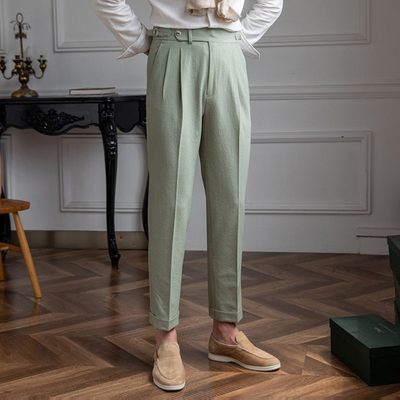 Adriel | Herren High Waist Hose | Schwarz