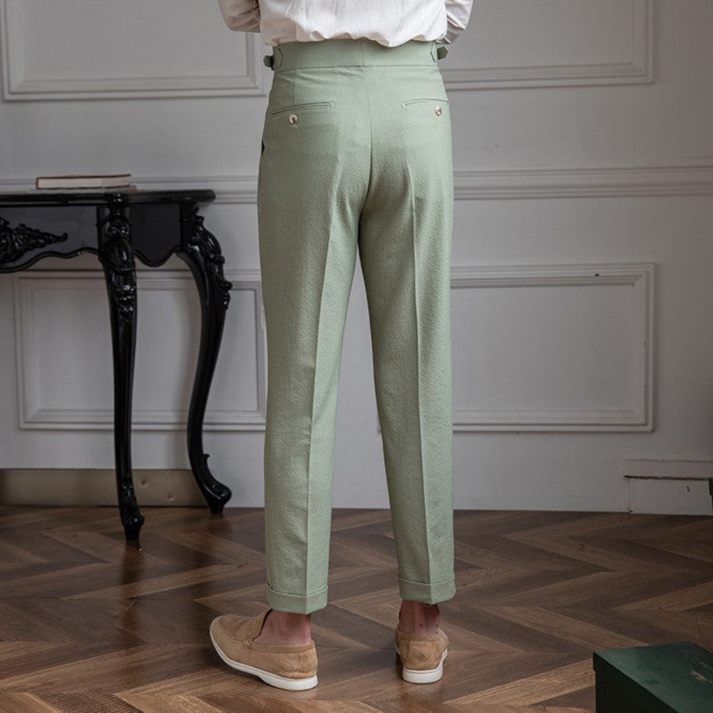 Adriel | Herren High Waist Hose | Schwarz