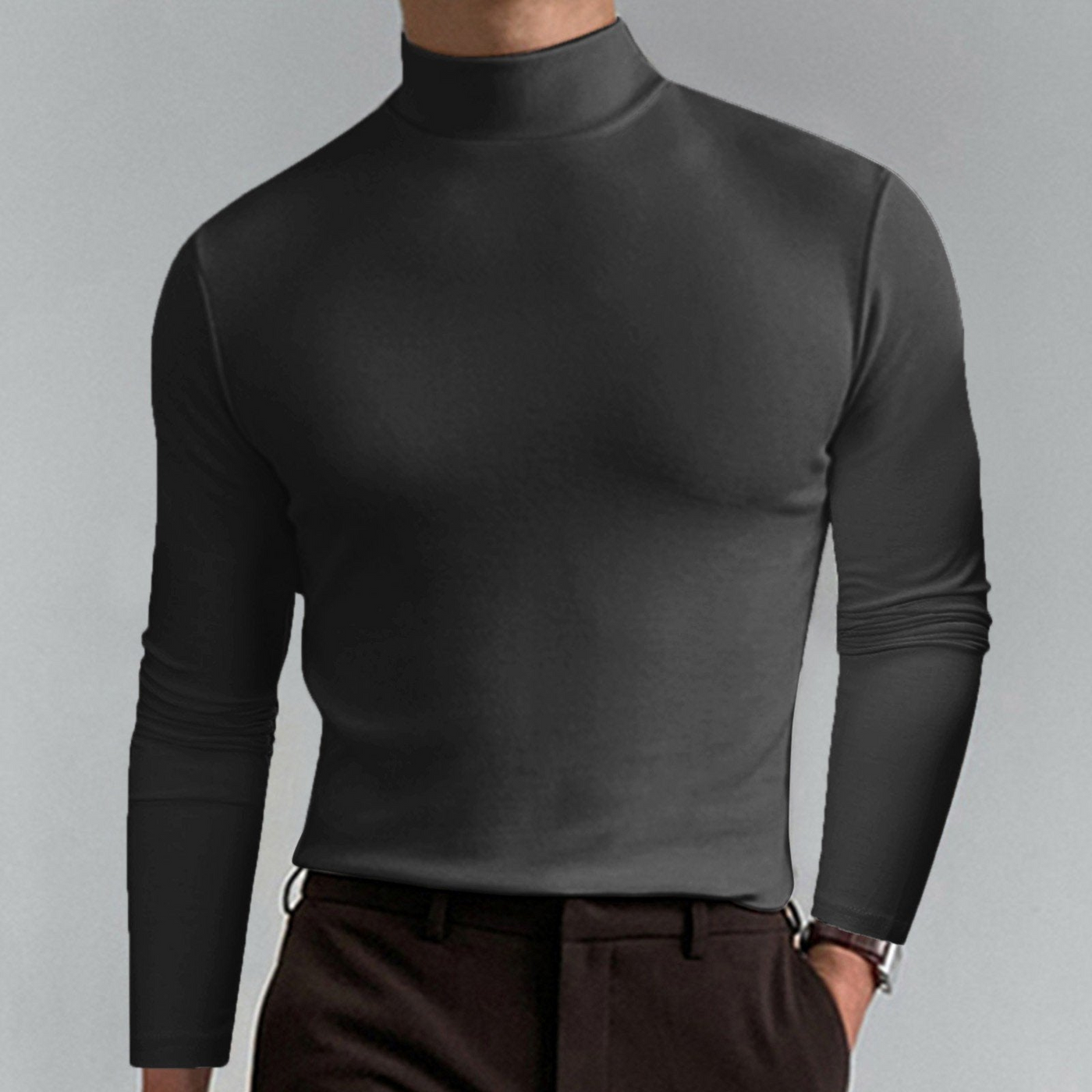 Lincoln | Herren Schwarze Sweatshirts | Rollkragen