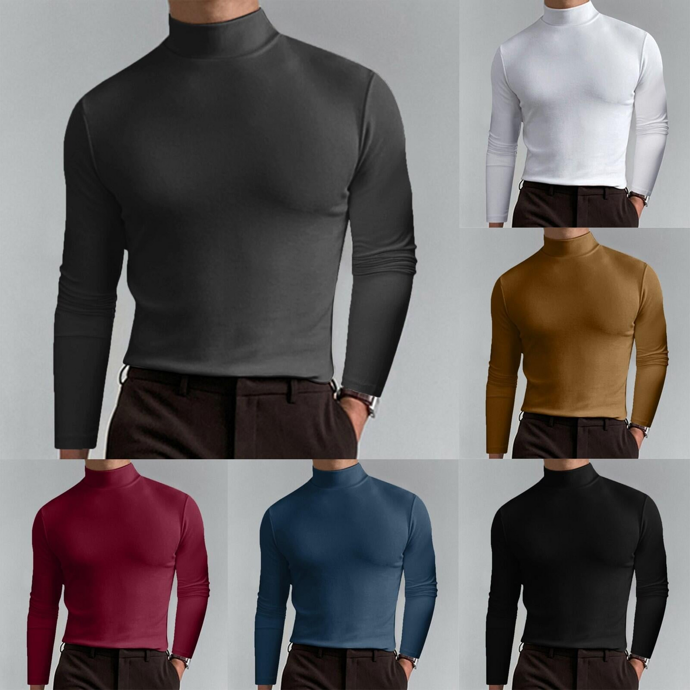 Lincoln | Herren Schwarze Sweatshirts | Rollkragen