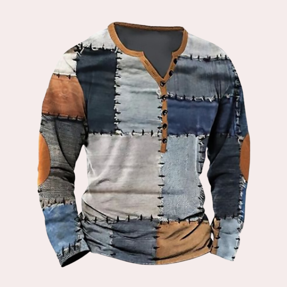 Jones | Herren Langarm Sweatshirt | Grau