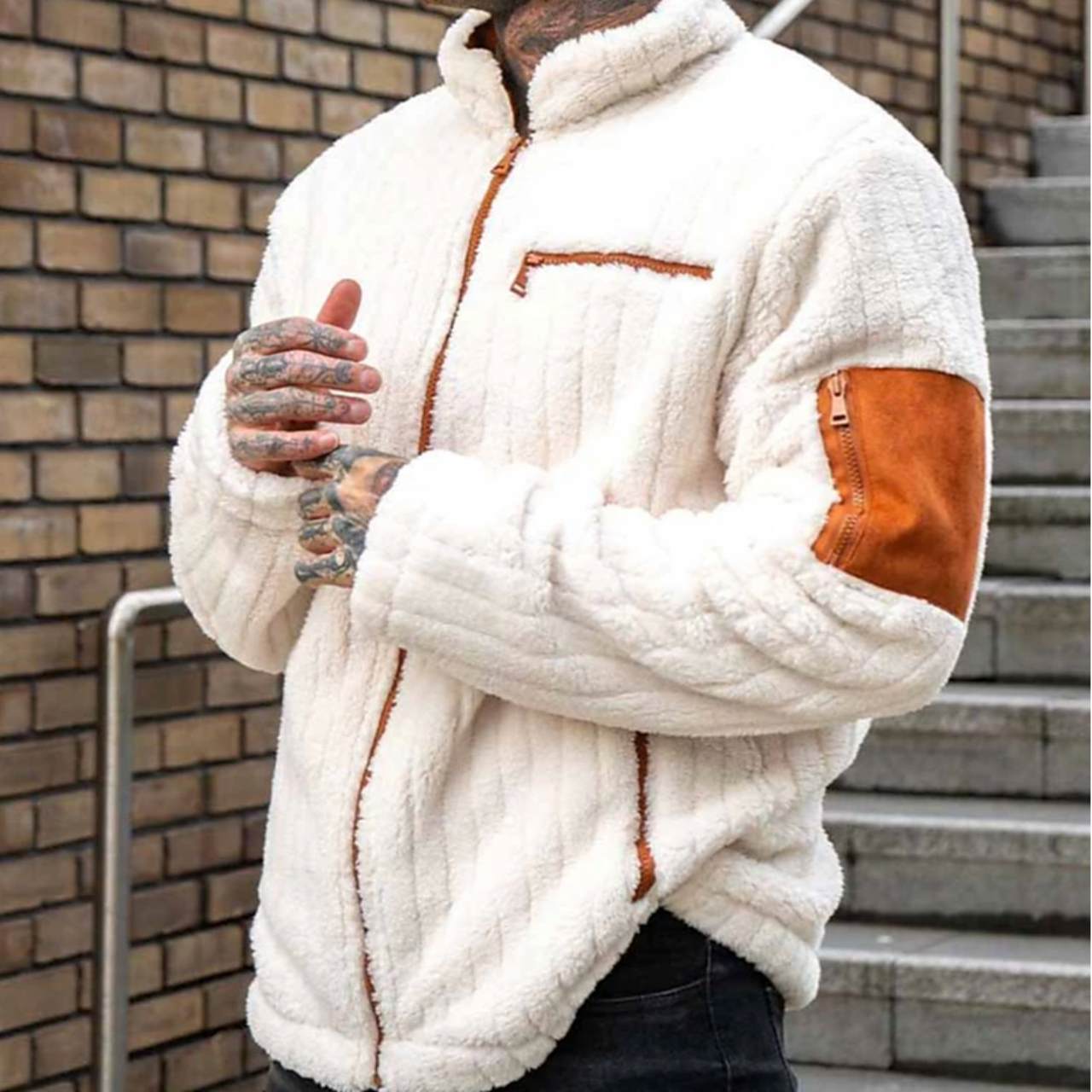Kingston | Herren Teddy Jacke | Beige