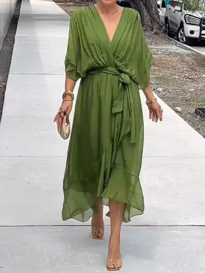 Adelheid® | Chiffonkleid mit V-Ausschnitt