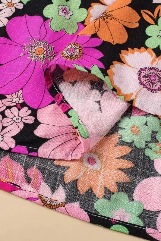Zynelle | Spitze Blumenbluse in Rosenrot